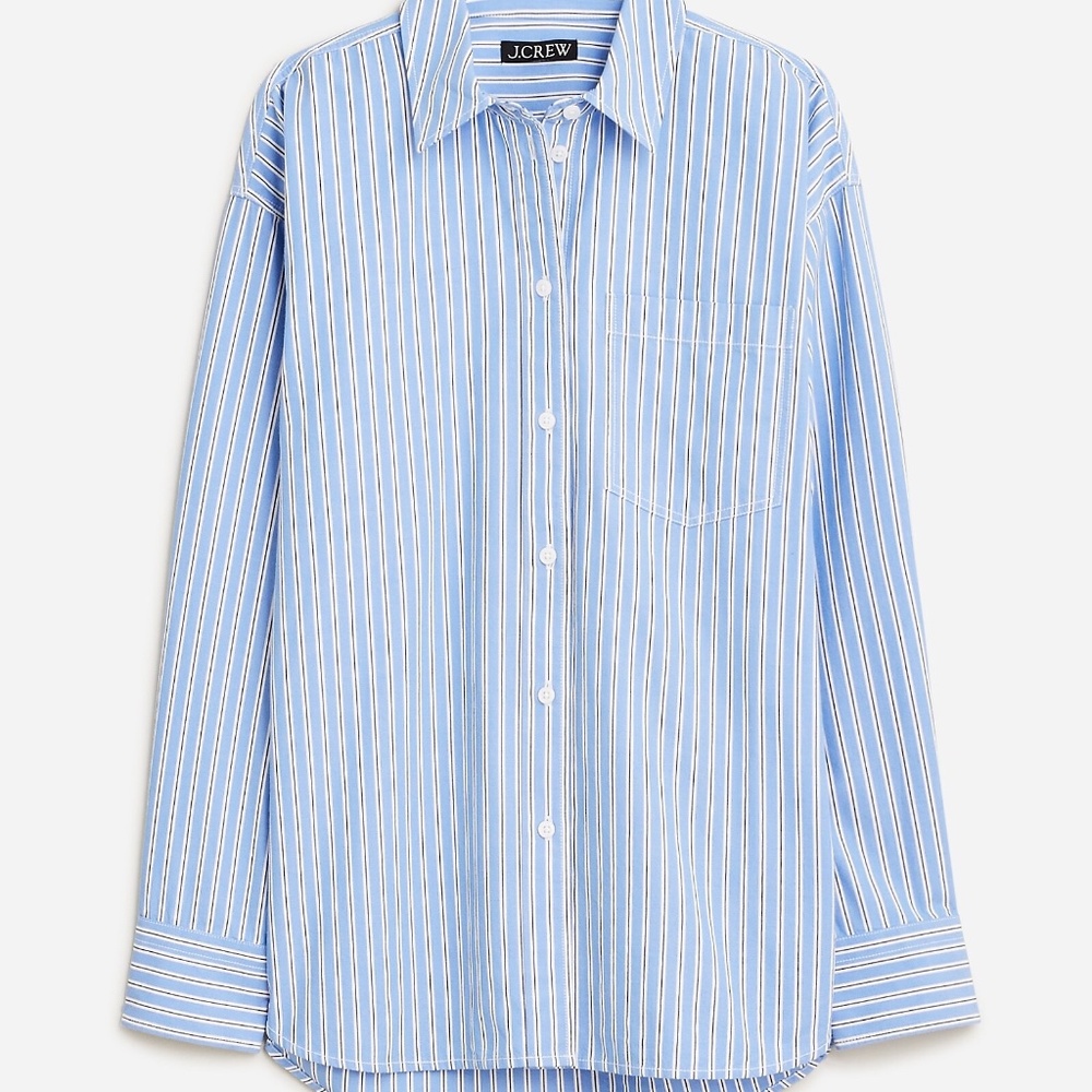 J Crew Oversized Etienne in Blue Stripe Size Medium